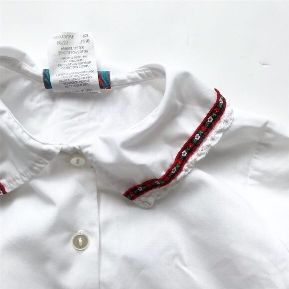 Vintage Jessie kids crochet hem collar blouse 6Y - Picture 2 of 4